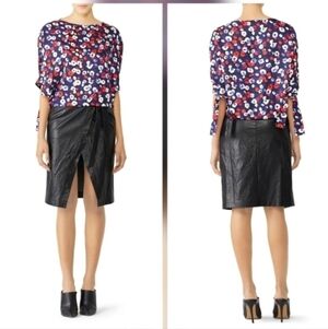 DEREK LAM Raglan Tie Cuff Blouse Short sleeves